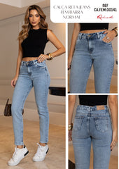 CALÇA JEANS RETA BARRA NORMAL FEM00141 REVANCHE