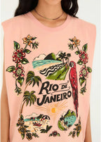 Blusa regata quadrada Luna Farm Rio, vista costas