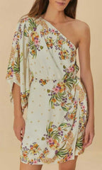 VESTIDO CURTO LENÇO PASSARO FLOR 337828 FARM RIO