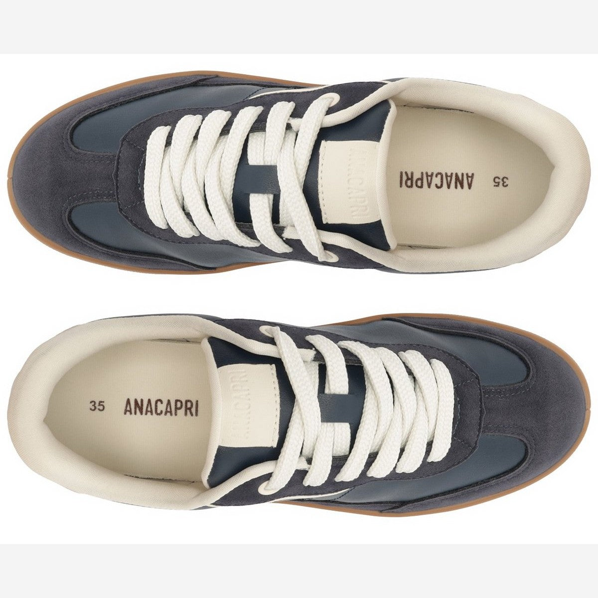 TÊNIS LUA SOLA ALTA RECORTES SUEDE AZUL C 30704 0006 0003 ANACAPRI
