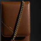 BOLSA PEQUENA MARROM COURO CORRENTE A 50044 0011 0004 AREZZO