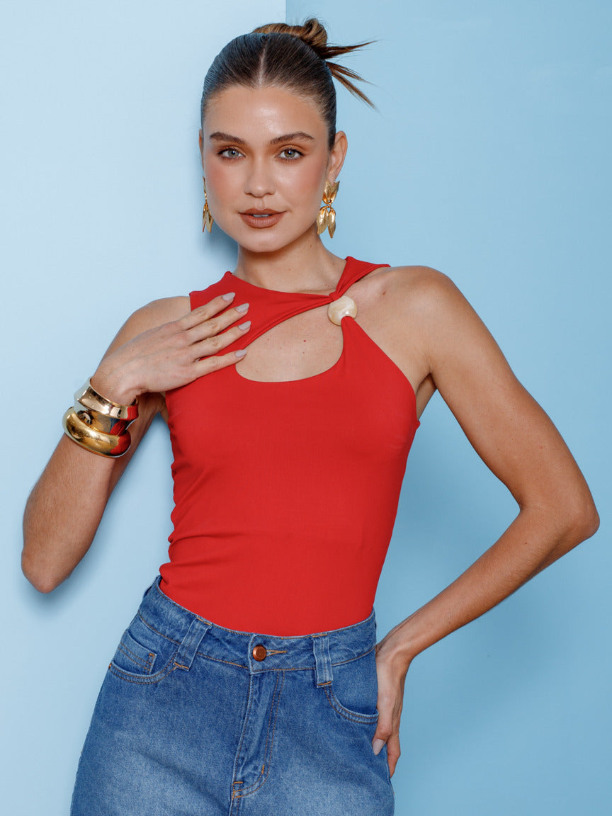 Detalhe de costura blusa Amni Designer 404137 Skenn