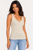 BLUSA REGATA CANELADA RENDA R7218 COQUETA