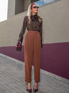 Calça Feminina Skenn ref. ALFAIATARIA CETIM - VintedoisK