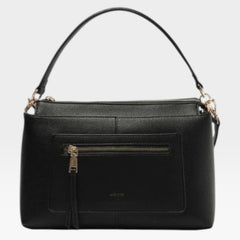 BOLSA TOTE PRETA MÉDIA BOLSO FRONTAL A 50029 0183 0001 AREZZO