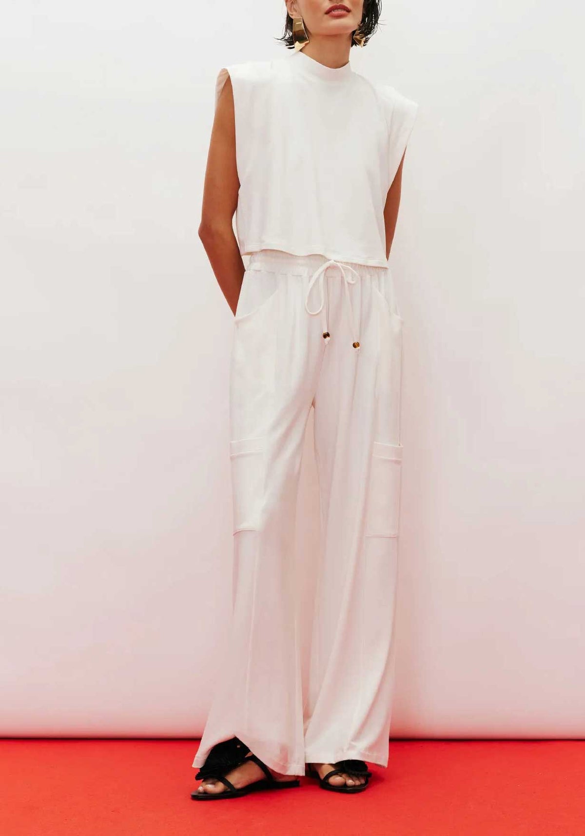 CALÇA PANTALONA BOLSA LATERAL 102586 CACAY