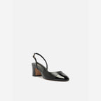 SCARPIN PRETO COURO SALTO BLOCO SLINGBACK A 14209 0001 0001 AREZZO