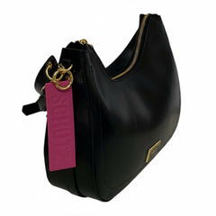 BOLSA MEDIA PRETA TIRACOLO TAG ROSA S 50010 2022 0001 SCHUTZ