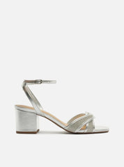 SANDÁLIA PRATA SALTO BLOCO STRASS ENLACE A 11551 0072 0001 AREZZO