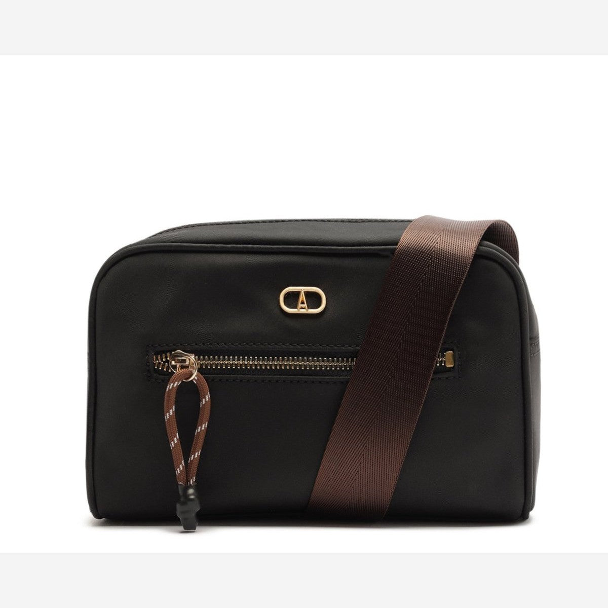 BOLSA TIRACOLO MÉDIA NYLON ALÇA FITA PRETA C 50039 0015 0003 ANACAPRI