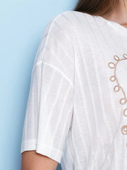 BLUSA T-SHIRT MALHA BORDADA 404119 SKENN