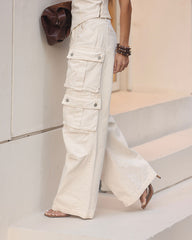 CALÇA JEANS CARGO UTILITY AVEIA 9752 ALCANCE