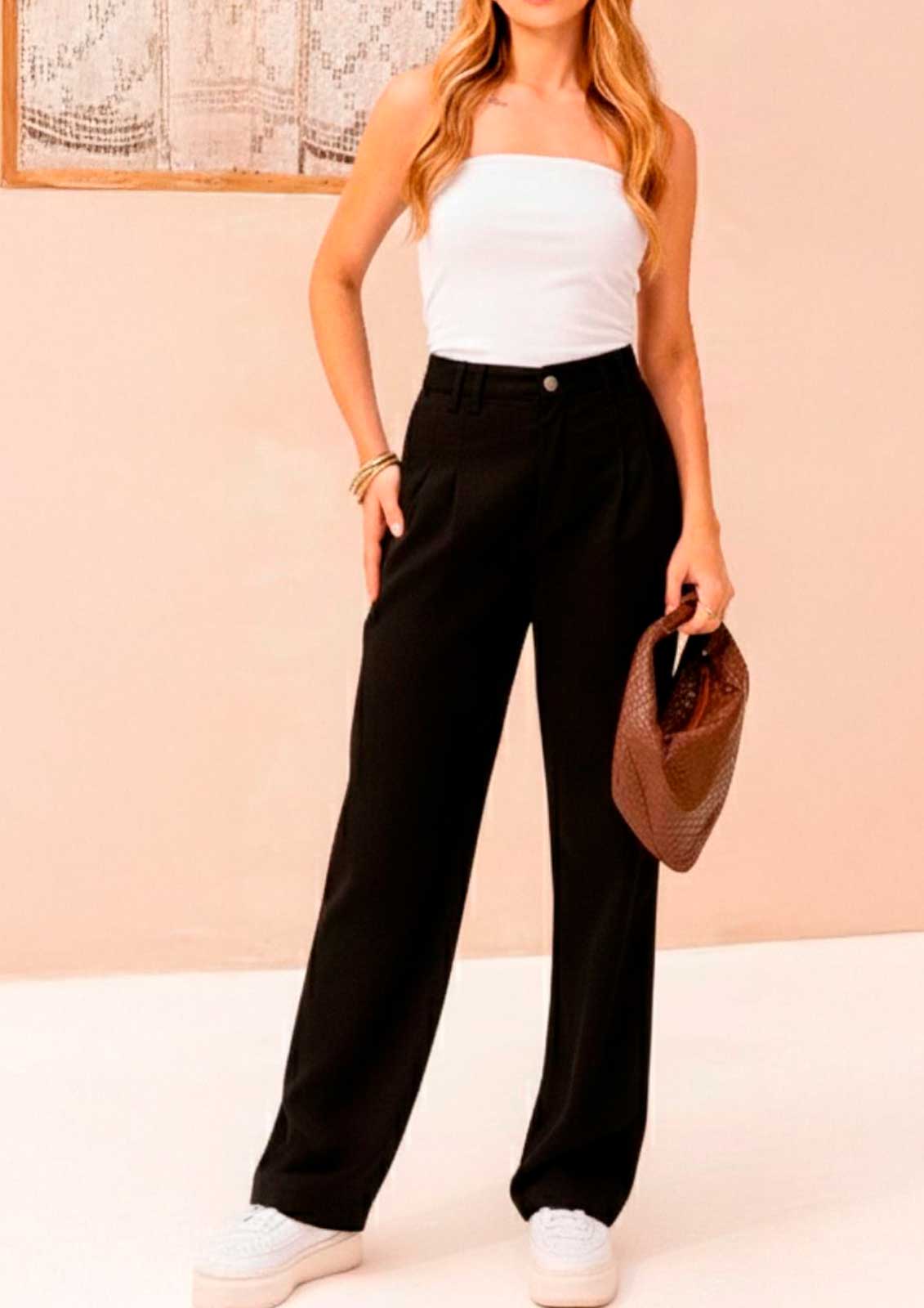 CALÇA SARJA BAGGY PREGAS CAFEM00382 REVANCHE