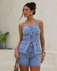 SHORTS JEANS MOM CLARO 6310 ALCANCE