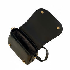 BOLSA TIRACOLO PRETA NAPA TAG ROSA S 50010 2021 0001 SCHUTZ