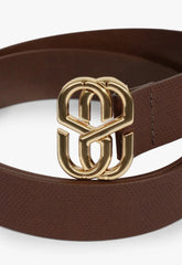 CINTO EMBLEM MONOGRAMA COURO MARROM S 43001 0158 0009 SCHUTZ