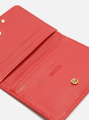 PORTA CARTÕES VERMELHO COURO WAVE PEQUENO METAL A 40011 0310 0012 AREZZO