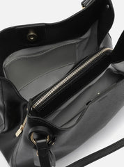 BOLSA HOBO PRETA GRANDE BAG CHARM TAG A 50021 0963 0001 AREZZO
