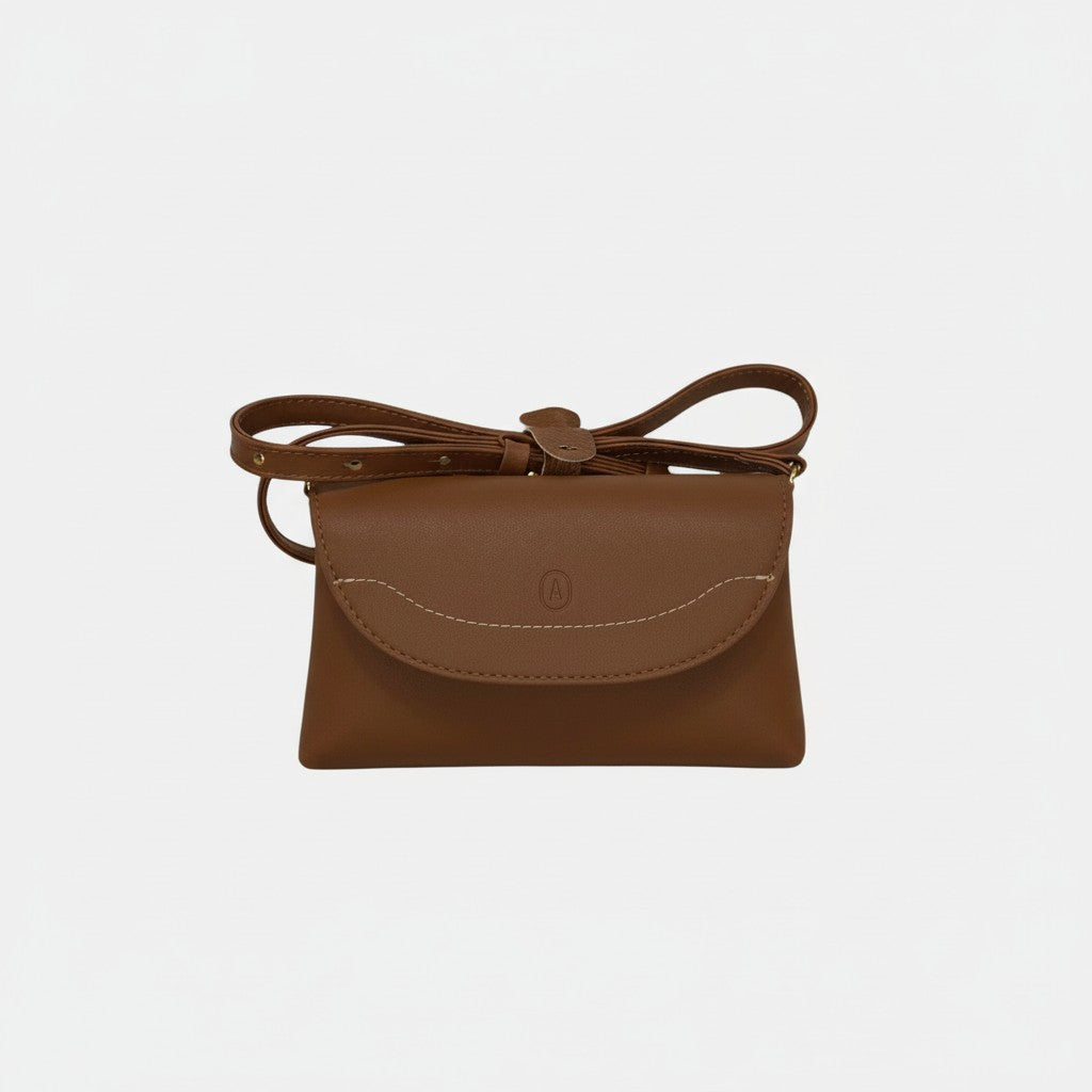 BOLSA TIRACOLO PEQUENA MARROM C 50030 0114 0010 ANACAPRI