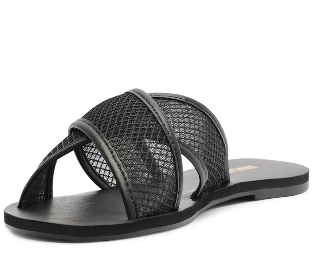 RASTEIRAS TIRAS CRUZADAS TELA PRETA C 30014 0437 0003 ANACAPRI Imagem secundária do produto