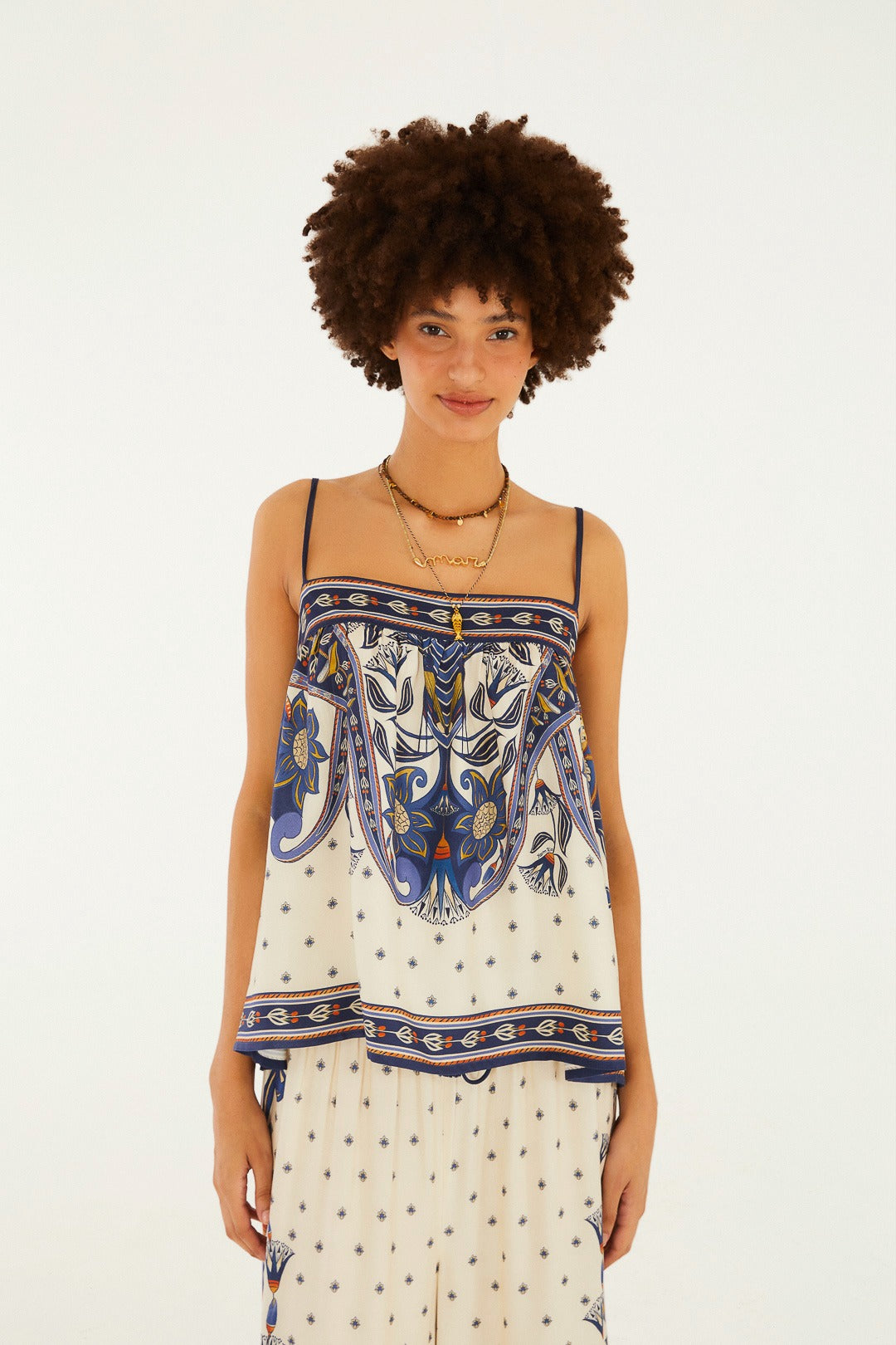 Blusa Feminina Farm ref. REGATA LENCO - VintedoisK Imagem principal do produto