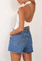 SHORTS JEANS MOM MEDIO PUIDOS 8048 ALCANCE