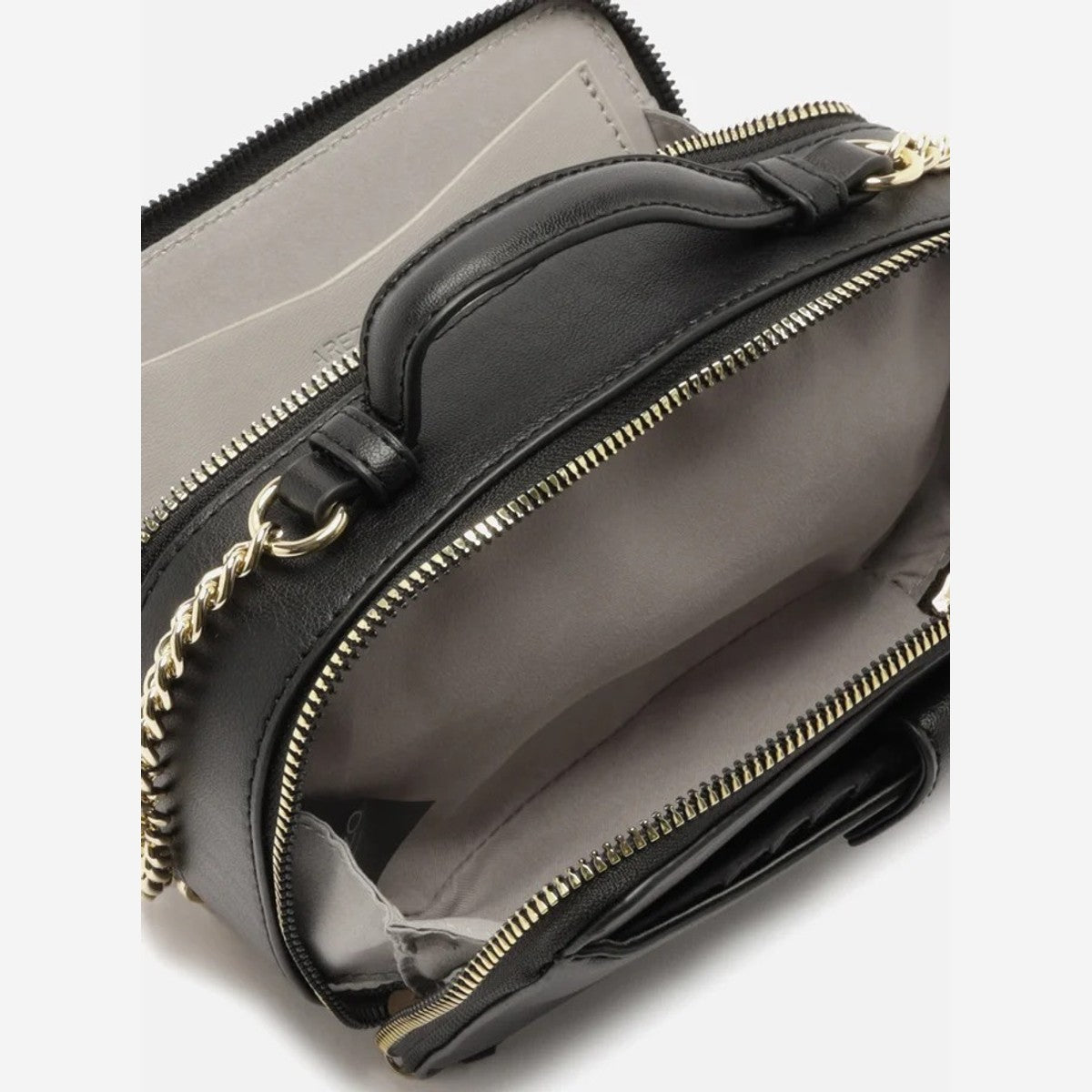 BOLSA TIRACOLO PRETA PEQUENA BOLSO DUPLO A 57100 2436 0001 AREZZO