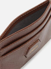 PORTA CARTÕES MARROM COURO TAG HEXAGONAL A 40011 1070 0002 AREZZO