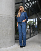 Calça Feminina Alcance ref. JEANS RETA - VintedoisK