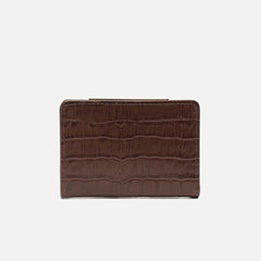 CARTEIRA MARROM CROCO PEQUENA DETALHE METAL A 40011 0310 0007 AREZZO