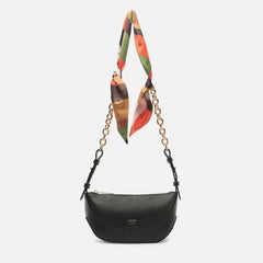 BOLSA TIRACOLO PRETA PEQUENA ALÇA LENÇO A 50011 0944 0001 AREZZO