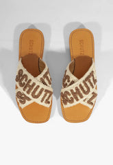 SANDÁLIA RASTEIRA DE X SCHUTZ LOGO TRICÔ OFF S 20889 0119 0001 SCHUTZ