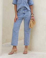 CALÇA JEANS MOM CROOPED ESSENTIAL CLARO 10005 ALCANCE