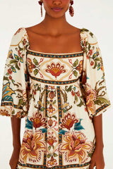 VESTIDO CURTO JARDIM MAJESTOSO 346733 FARM RIO