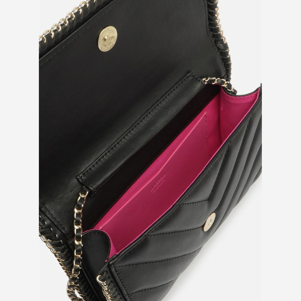 BOLSA TIRACOLO PRETA PEQUENA MATELASSÊ CORRENTE A 57100 1798 0010 AREZZO