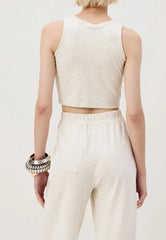 BLUSA CROPPED JUSTA REGATA 104924 CACAY