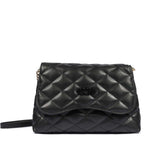 Bolsa crossbody matelassê preta Schutz frente feminina