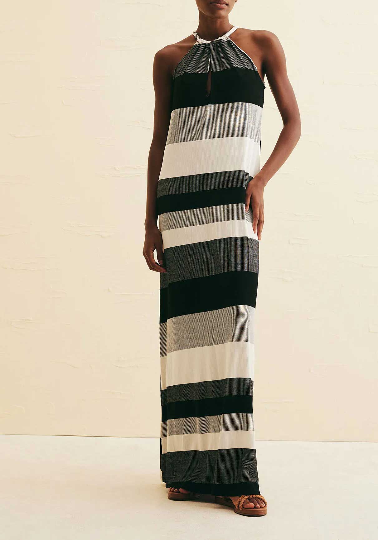 VESTIDO LONGO DEC TUNEL 103001 CACAY Imagem secundária do produto