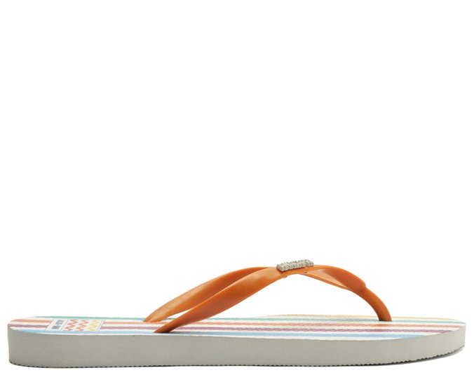CHINELO DE DEDO LISTRAS SUNDOWN BRANCO E MULTICOLOR C 30665 0001 0003 ANACAPRI Imagem secundária do produto