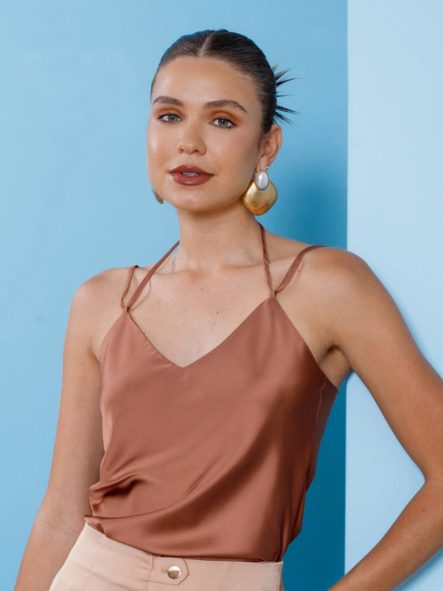 BLUSA REGATA CETIM CHIC 403182 SKENN