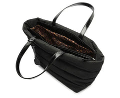 BOLSA SHOPPING GRANDE NYLON FLUFFY PRETA C 50001 0126 0005 ANACAPRI
