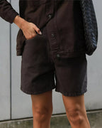 Look completo com bermuda jeans basic Sierra feminina