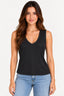Preto | Blusa Cropped Canelado Revanche — frente