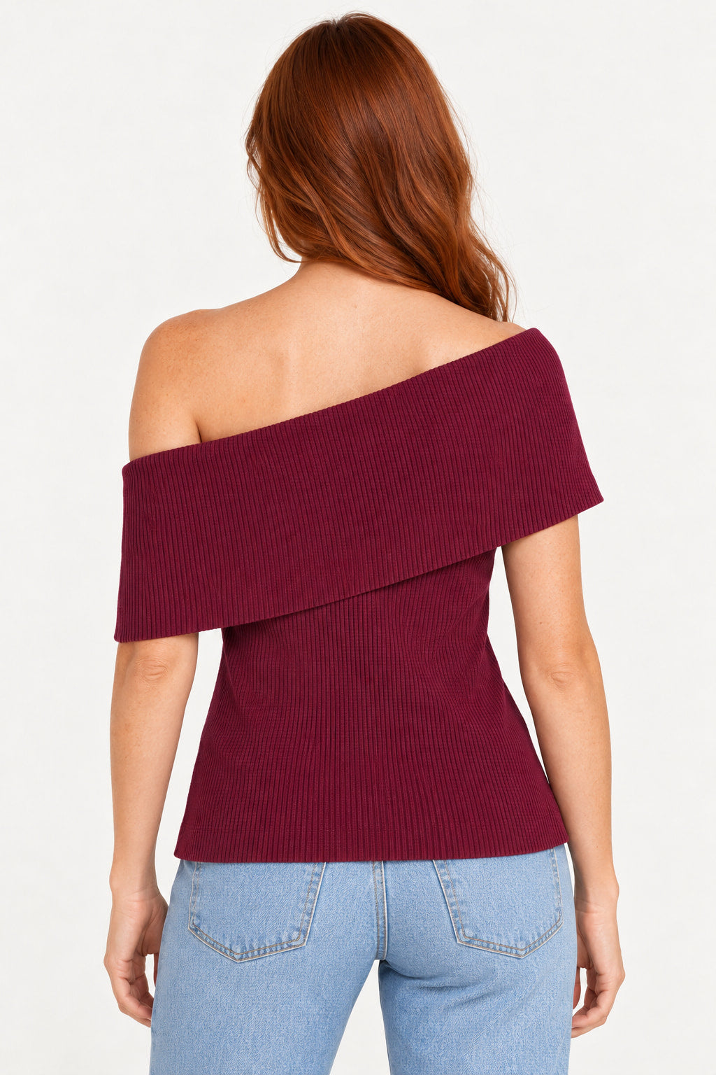 Vinho | Blusa Ombro Só Revanche — costas