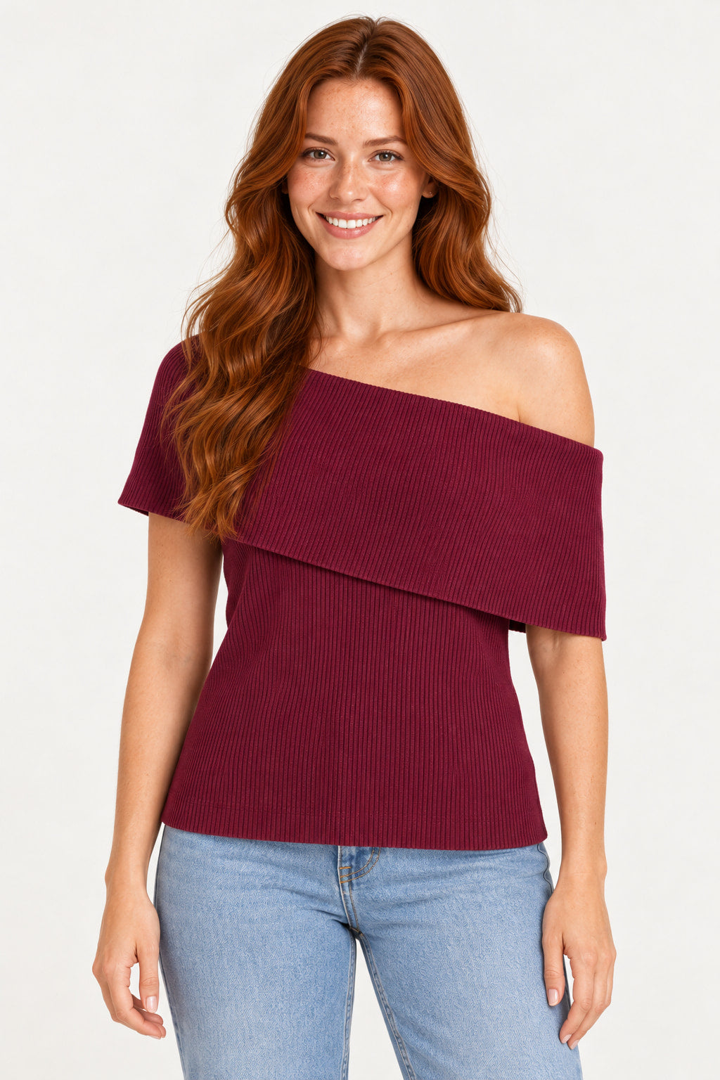 Vinho | Blusa Ombro Só Revanche — frente
