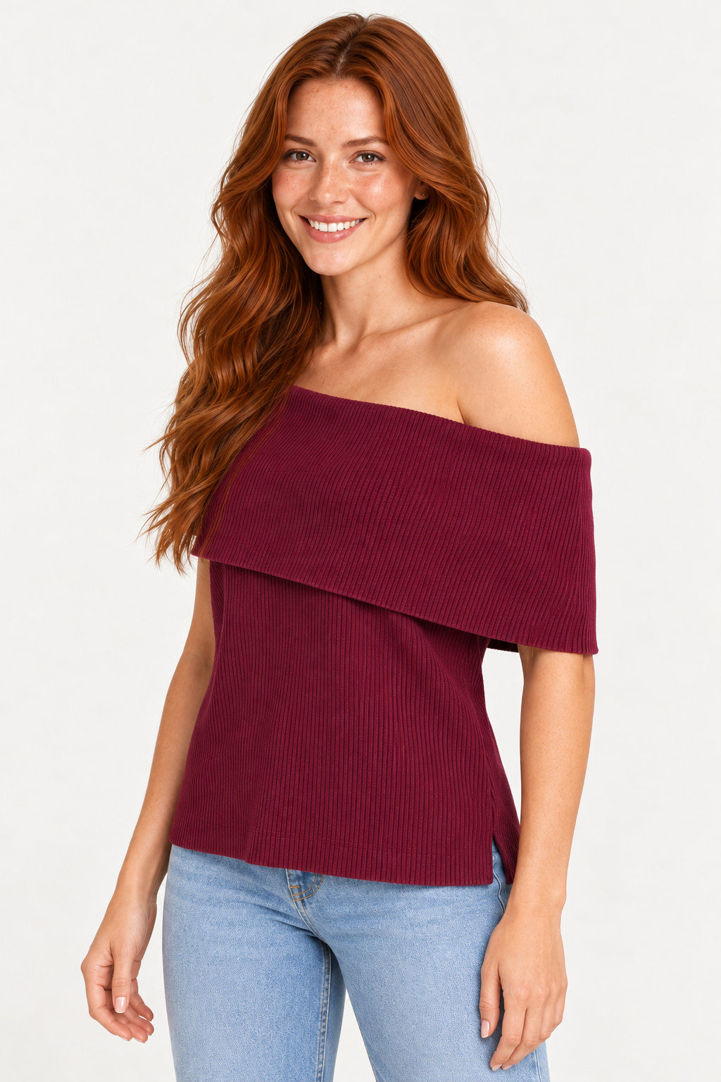 Vinho | Blusa Ombro Só Revanche — lado