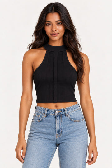 Blusa Top Gola Alta 21104 Groovy