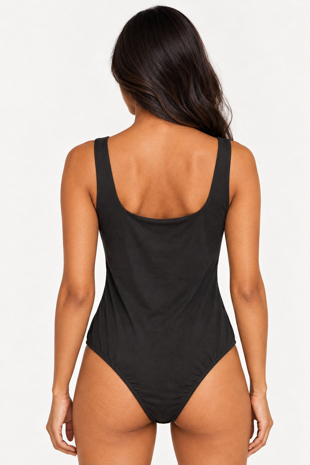 Preto | Body Decote Quadrado Poliamida Amicia — costas