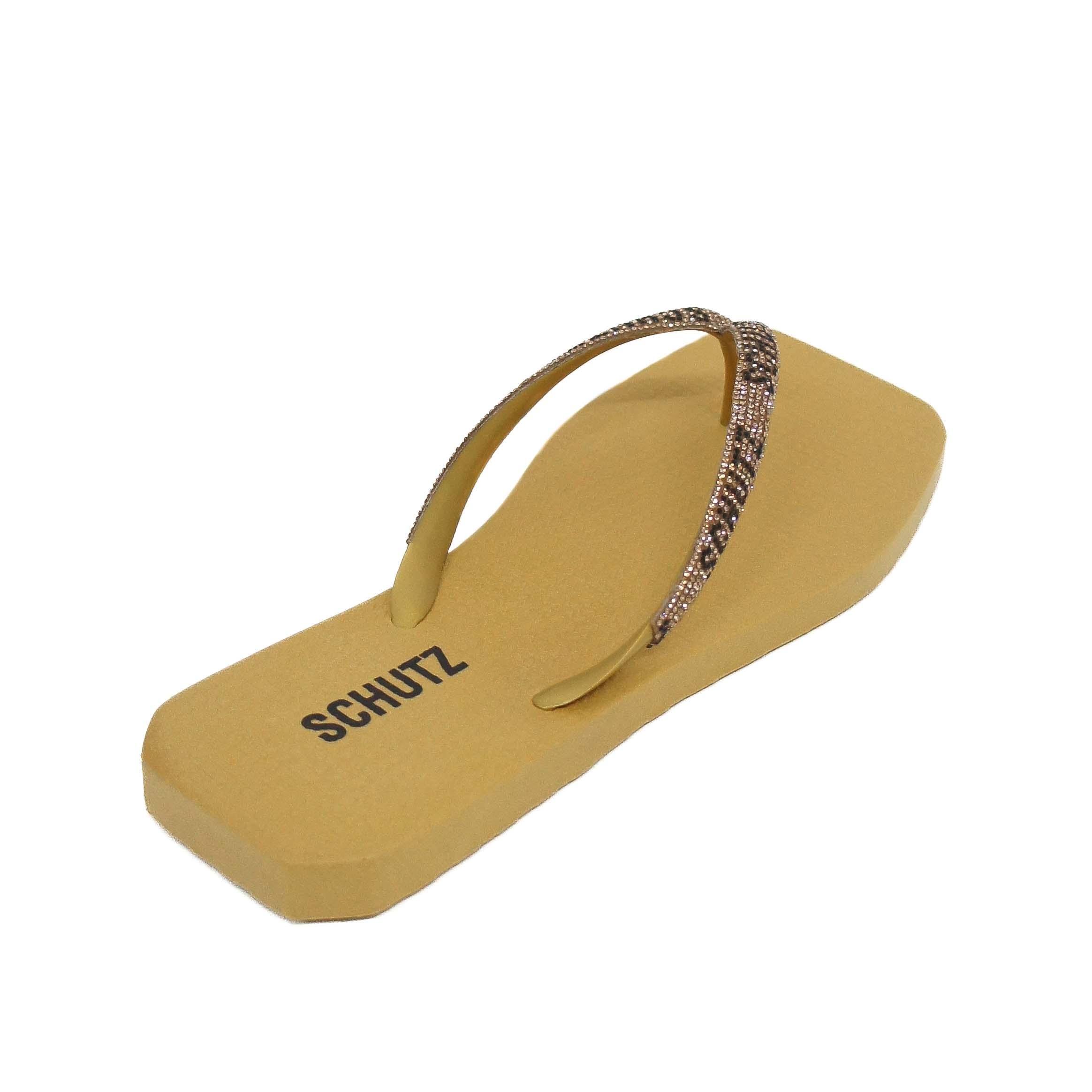 CHINELO DOURADO LOGO BRILHO S 21306 0013 0001 SCHUTZ - Vintedoisk