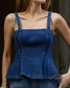 Blusa Feminina Alcance ref. JEANS PEPLUM - VintedoisK